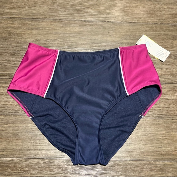 All In Motion Mid Rise Medium Coverage Swimsuit Navy Bikini Bottoms Size Medium - Picture 1 of 9